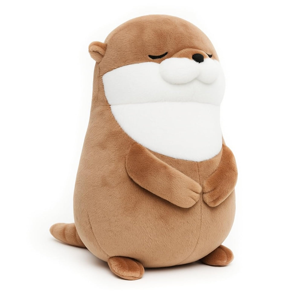 WEIGEDU otter stuffed animal with embroidered eyes, safe companion for kids