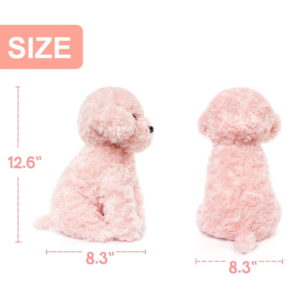 WEIGEDU pink dog plush decor for a cheerful children's room.