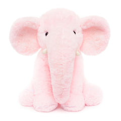 WEIGEDU 13-inch pink elephant plush for cozy bedtime snuggles.