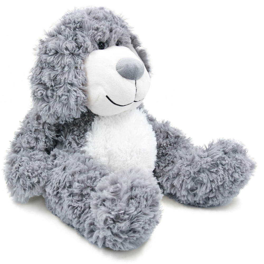 WEIGEDU Smiling Gray Puppy floppy ears close-up emphasizes friendly design