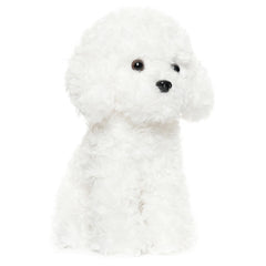 WEIGEDU White Toy Poodle close-up fur texture highlights soft premium materials