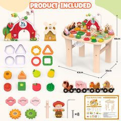 Weilim Activity Table shape sorter promotes early color and shape recognition.