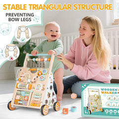 Weilim walker with rear storage compartment for organizing toys