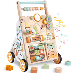 Weilim wooden baby walker with wheels for safe mobility and exploration