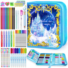 Weirtoya 53pcs kit with unicorn case for mess-free creativity