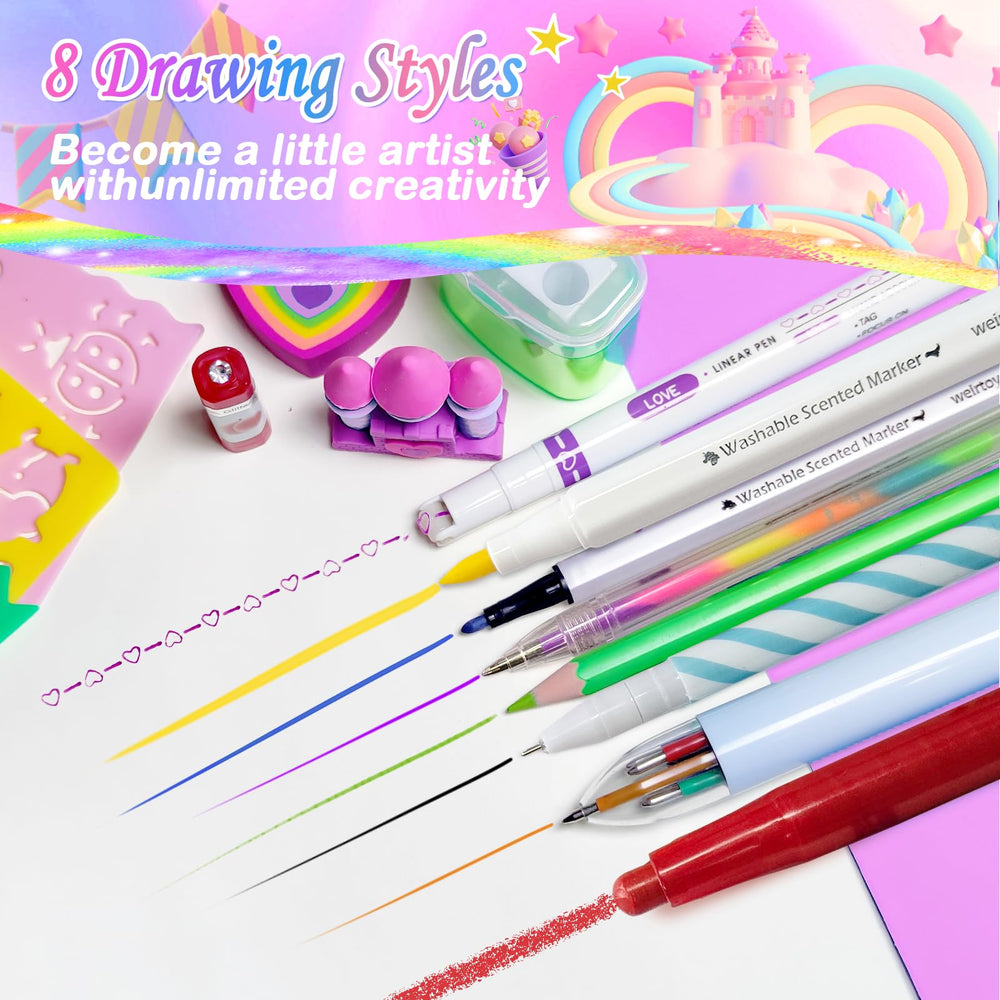 Weirtoya unicorn case organized tote with durable design for travel and play.