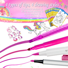 Weirtoya washable brush markers for smooth strokes and bold color.