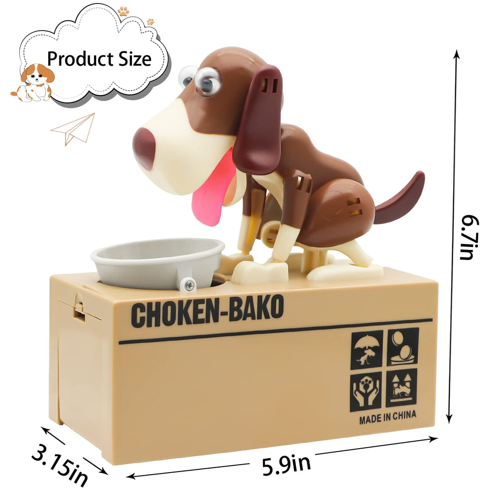 Wekity Hungry Dog Piggy Bank gift packaging ready
