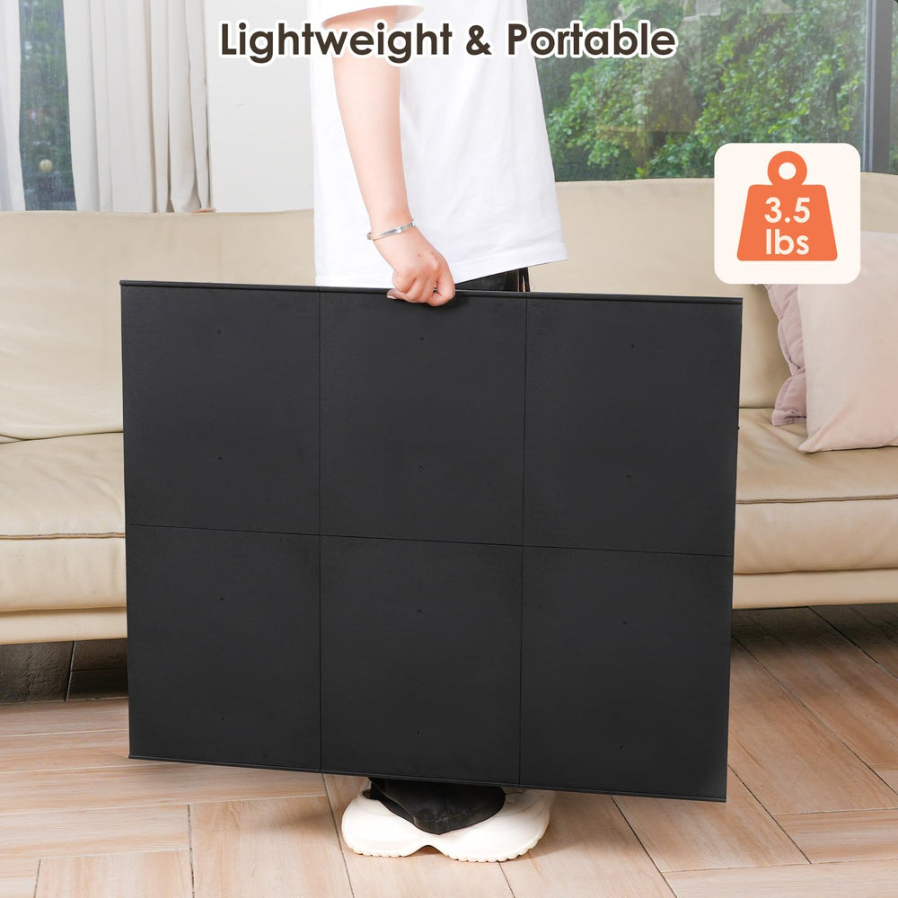 WELGEE puzzle easel surface resists dust and spills for easy cleanup