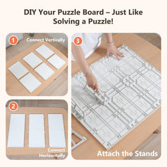 WELGEE lightweight ABS puzzle board highlights portability and storage ease.
