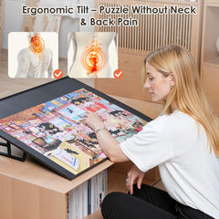WELGEE 31 by 24 inch worksurface fits most 1000-piece puzzles