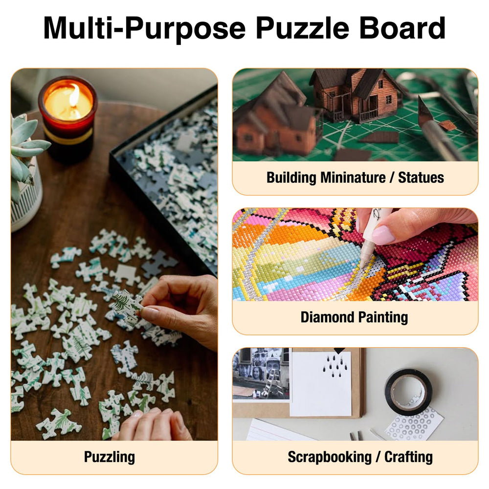 WELGEE puzzle board with anti-slip base in use