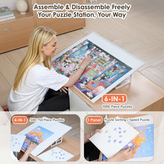 WELGEE puzzle board tilt angle setup for better visibility during puzzling.
