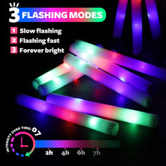 Wellent Halloween glow sticks glow neon for safe, striking party accents.