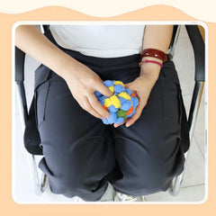 Welsoon fidget ball crocheted yarn demonstrates durable, reusable design