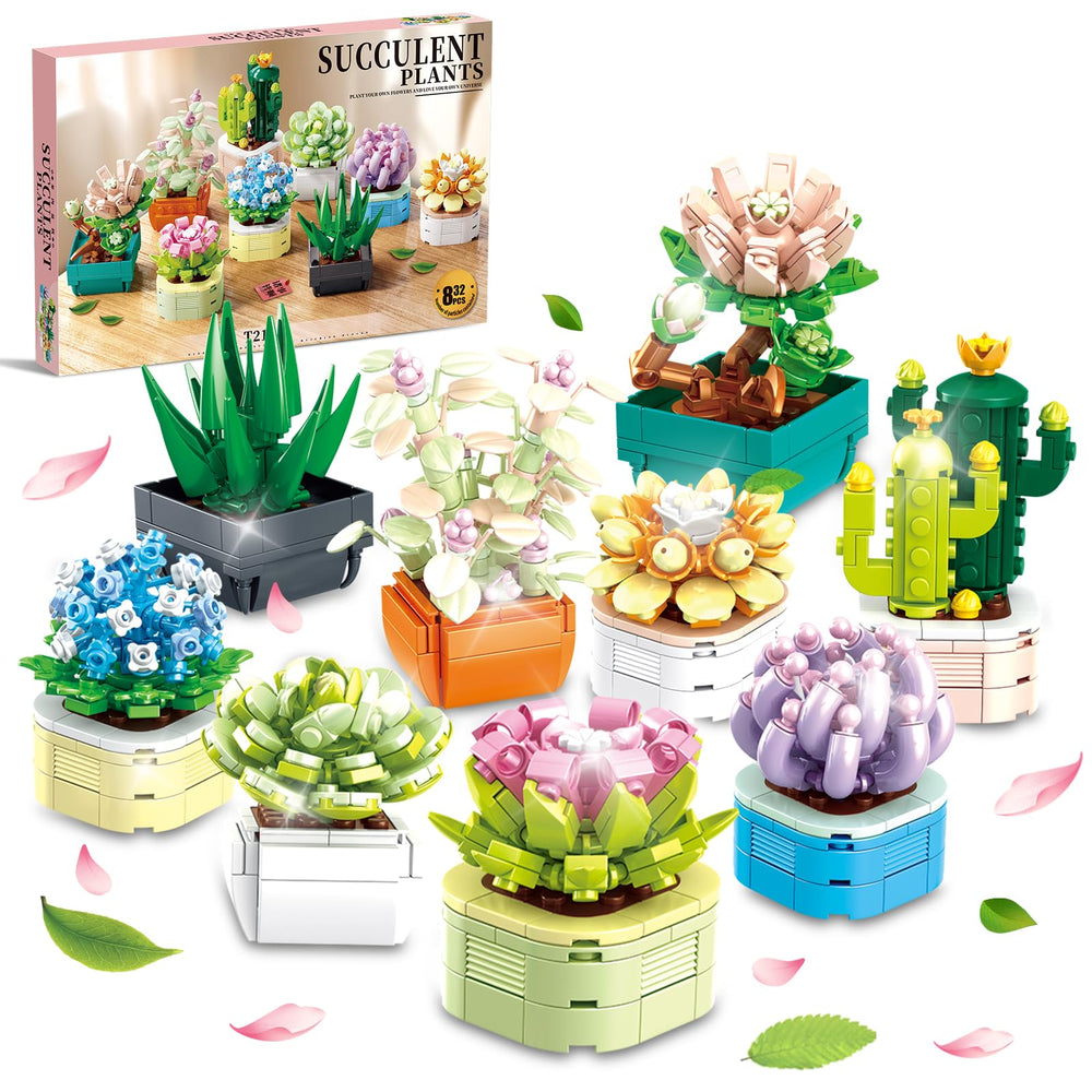 WEMEWEME 9-pack tiny flowers and succulents for lifelike home decor.
