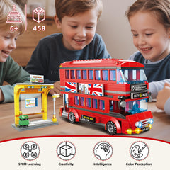 WEMEWEME London City Bus rear view, compact design for shelf display.