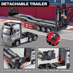 Detachable trailer feature on WEMOKA RC semi-truck for versatile play