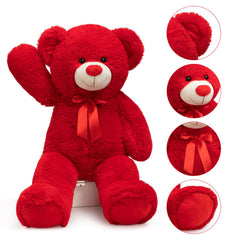 WENMOTDY bear red paw soles create whimsical bedroom decor.