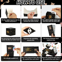 WenmthG black gold confetti-pack adds festive reveal and memory