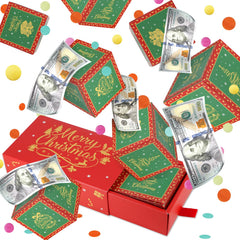 WenmthG Christmas surprise box explosion in red creates a memorable unboxing moment.