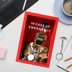WenmthG Emergency Box front acrylic panel: safe, glass-like desk display.