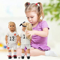 Display of Wenzhuo doll sports collection with three outfits for playtime