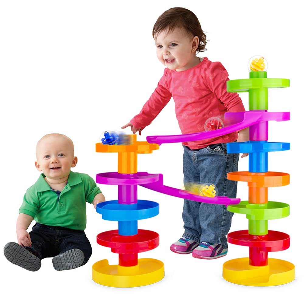 WEofferwhatYOUwant spiral ramps forming dynamic ball paths for exploration