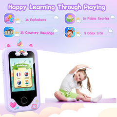 WEOLULI kids smart phone purple drawing feature for self expression