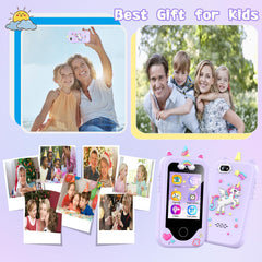 WEOLULI kids smart phone purple in use during learning activity