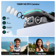 WEPETCO drone with 1080p camera, side angle for versatile framing.