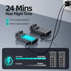 WEPETCO foldable drone with portable case for travel and storage.