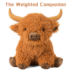 Wepop Highland Cow plush face detail with friendly expression