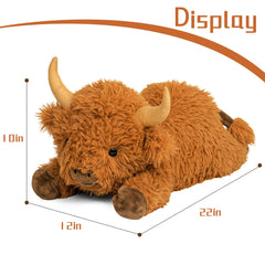 Wepop Highland Cow weighted plush gift ready packaging for celebrations