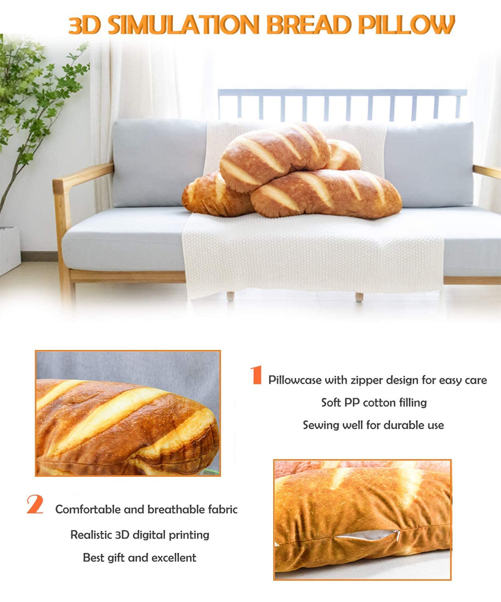 Wepop bread cushion multi-use for back support and pillow.