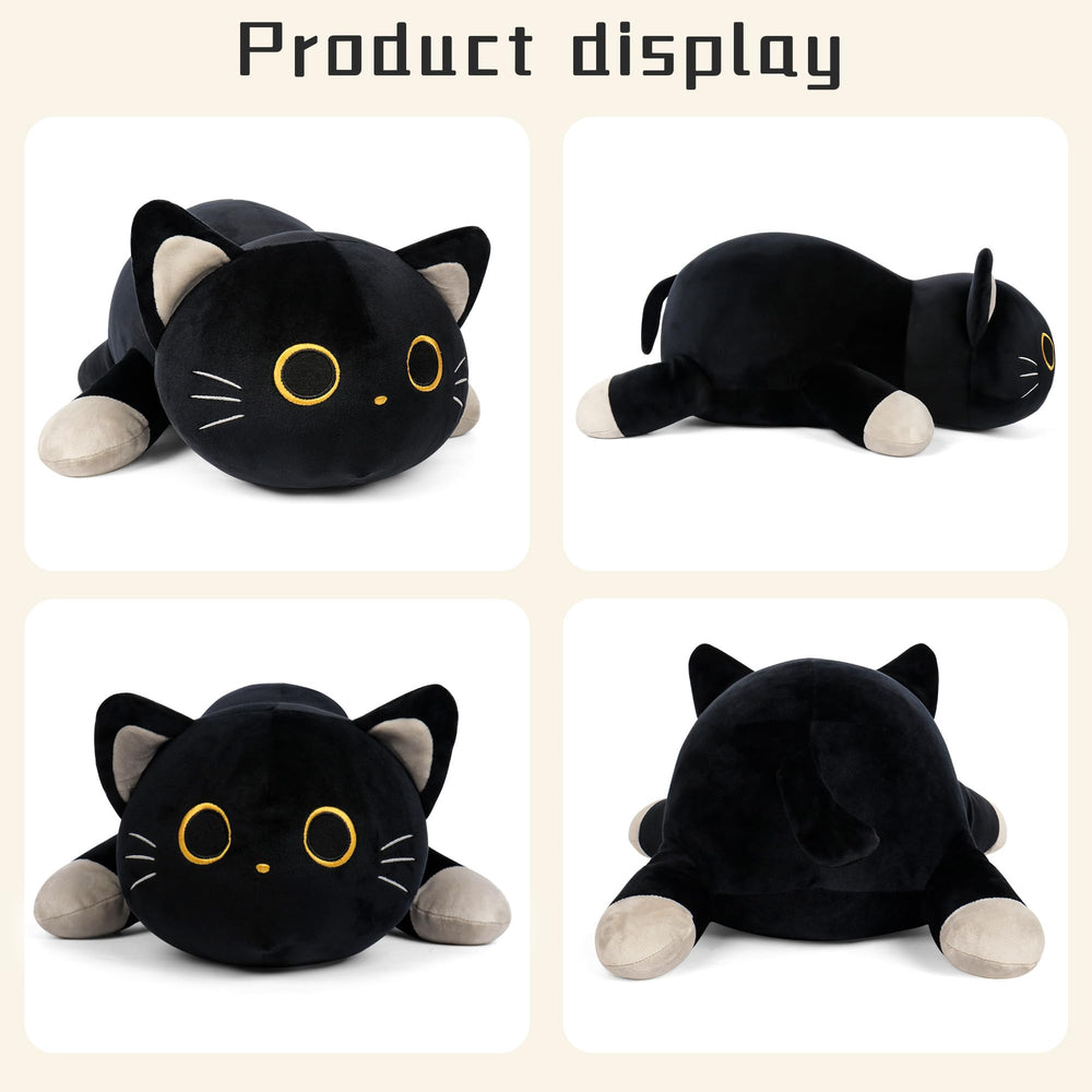Wepop weighted cat plush supports cozy playtime and relaxation.