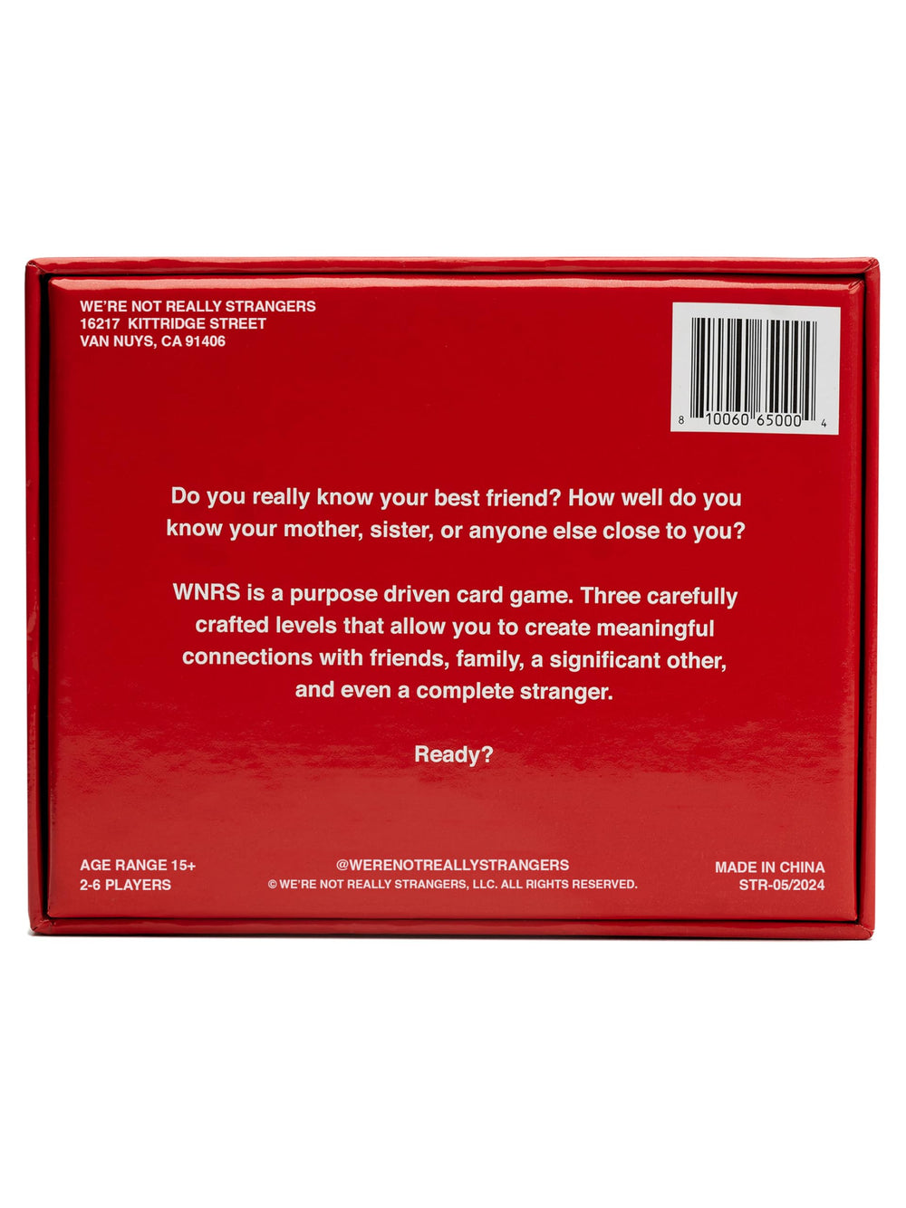 Level 1 Perception card from WE'RE NOT REALLY STRANGERS sparks first impressions discussions