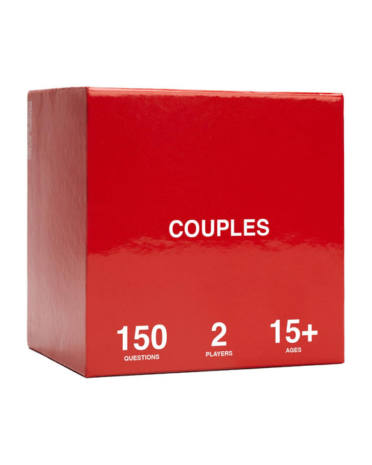 WE'RE NOT REALLY STRANGERS Couples Edition cards spread on a table for intimate conversation