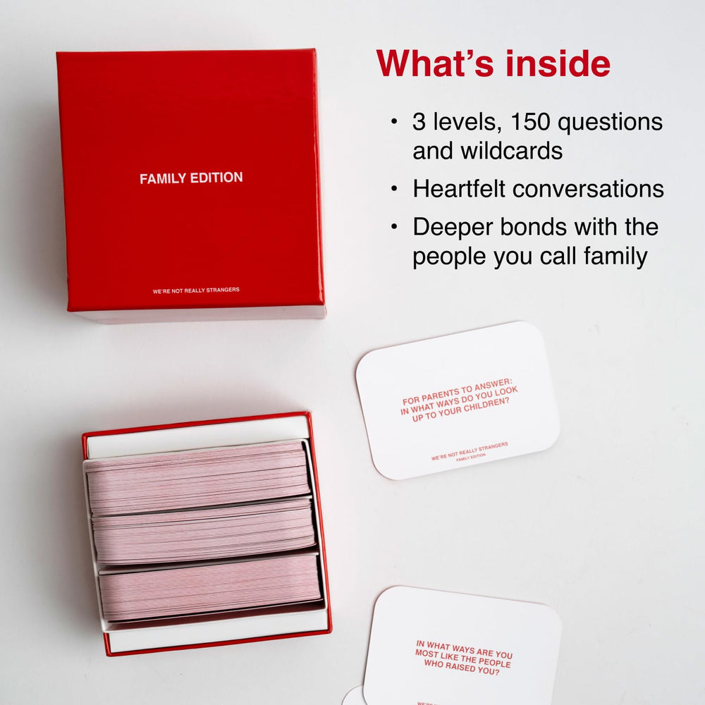 WE'RE NOT REALLY STRANGERS Family Edition Level 2 Connection prompts for deeper talk