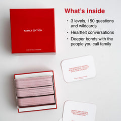 WE'RE NOT REALLY STRANGERS Family Edition Level 2 Connection prompts for deeper talk
