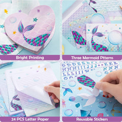 WERNNSAI Mermaid greeting cards add whimsy to celebrations.