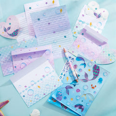 WERNNSAI Mermaid stationery kit is perfect for gifting.