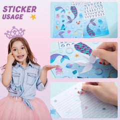 WERNNSAI Mermaid stickers decorate letters and envelopes creatively.