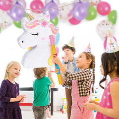 WERNNSAI Unicorn Piñata includes blindfold and bat for instant party fun.