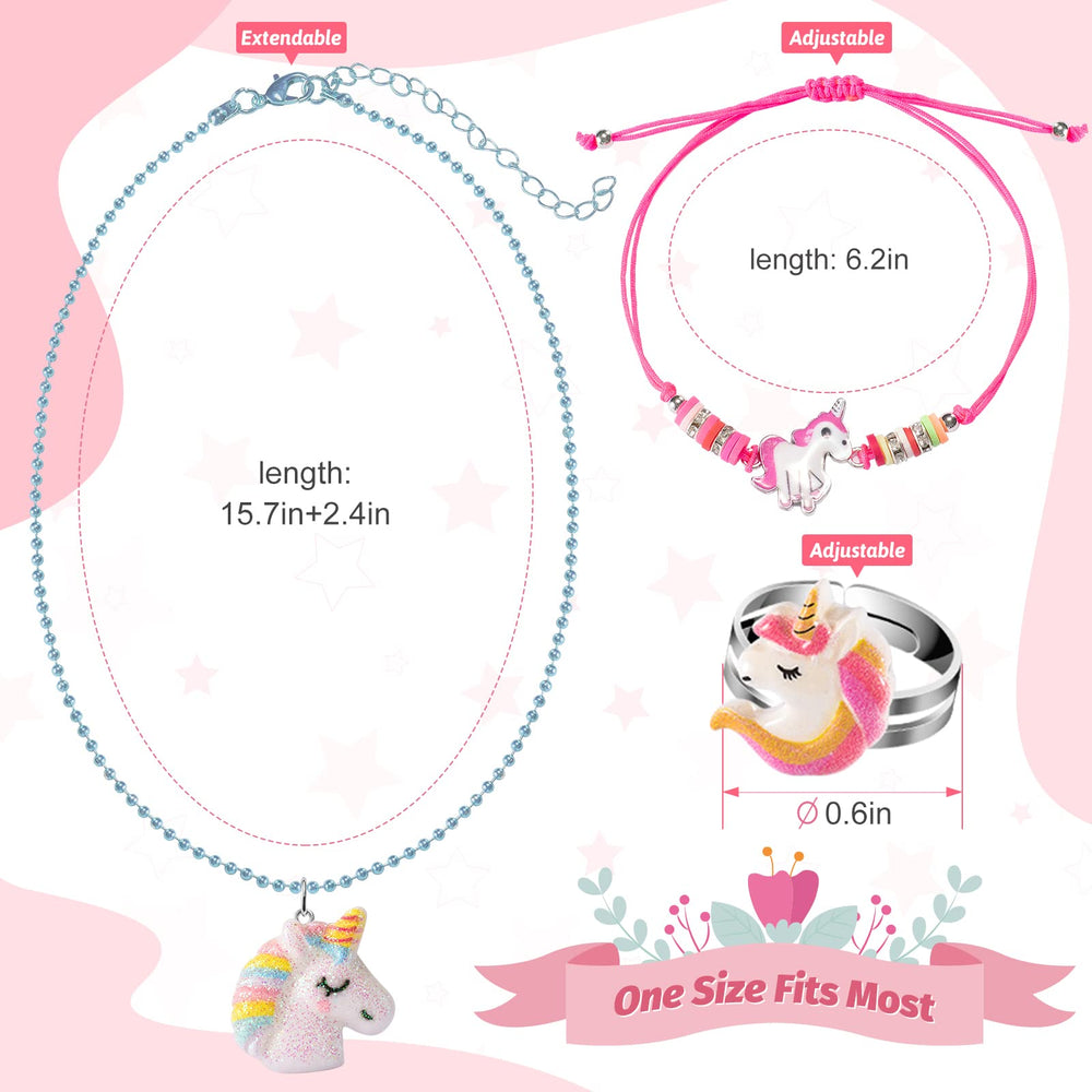 WESAYEE adjustable jewelry pieces, easy to fit 3–8 year olds during dress-up.