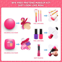 WESAYEE toy makeup brushes set designed for delicate toddler handling