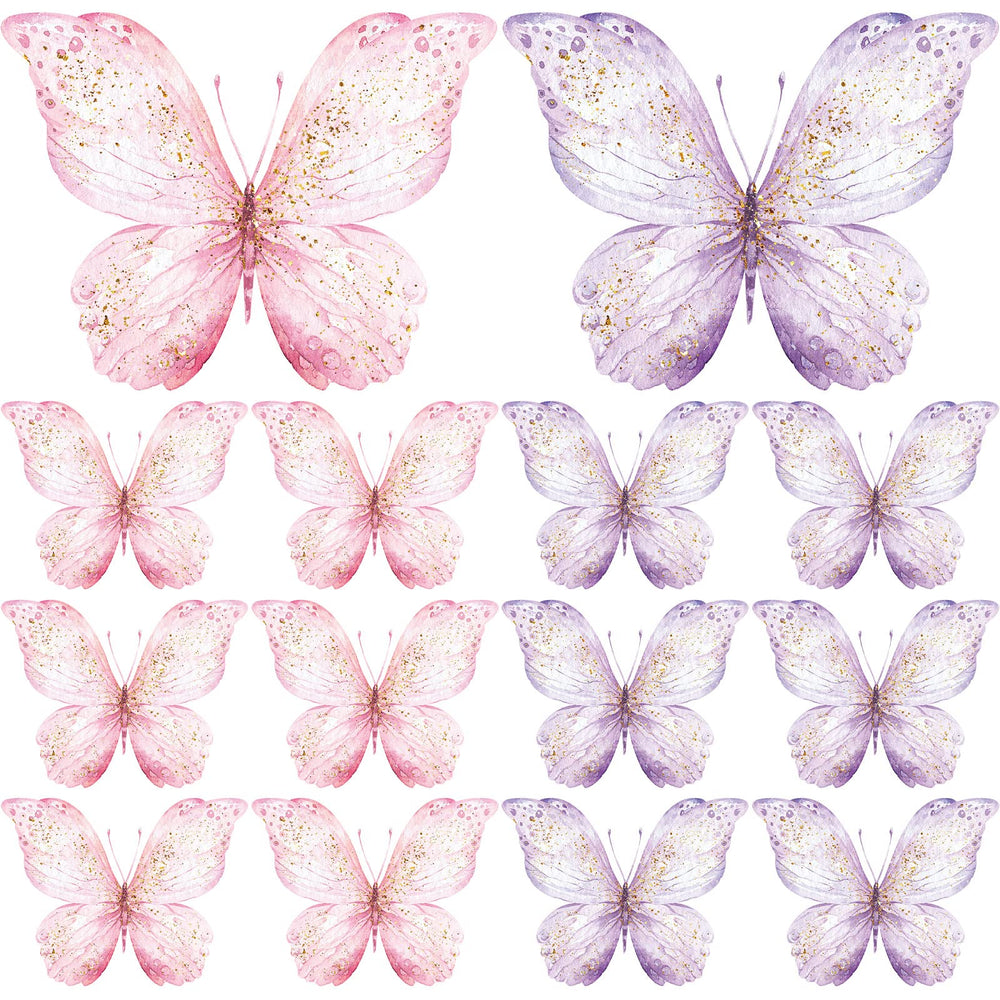 Wesiti butterfly table decor set in pink and purple for vibrant party tables