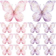 Wesiti butterfly table decor set in pink and purple for vibrant party tables