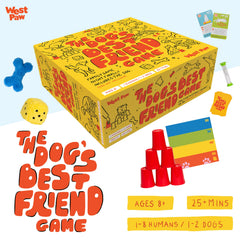 WEST PAW Dog's Best Friend Game family night setup shows inclusive fun for kids and dogs