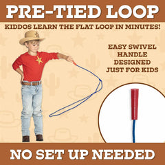 Western Stage Props Kiddie Trick Rope pre-tied knot simplifies loop setup